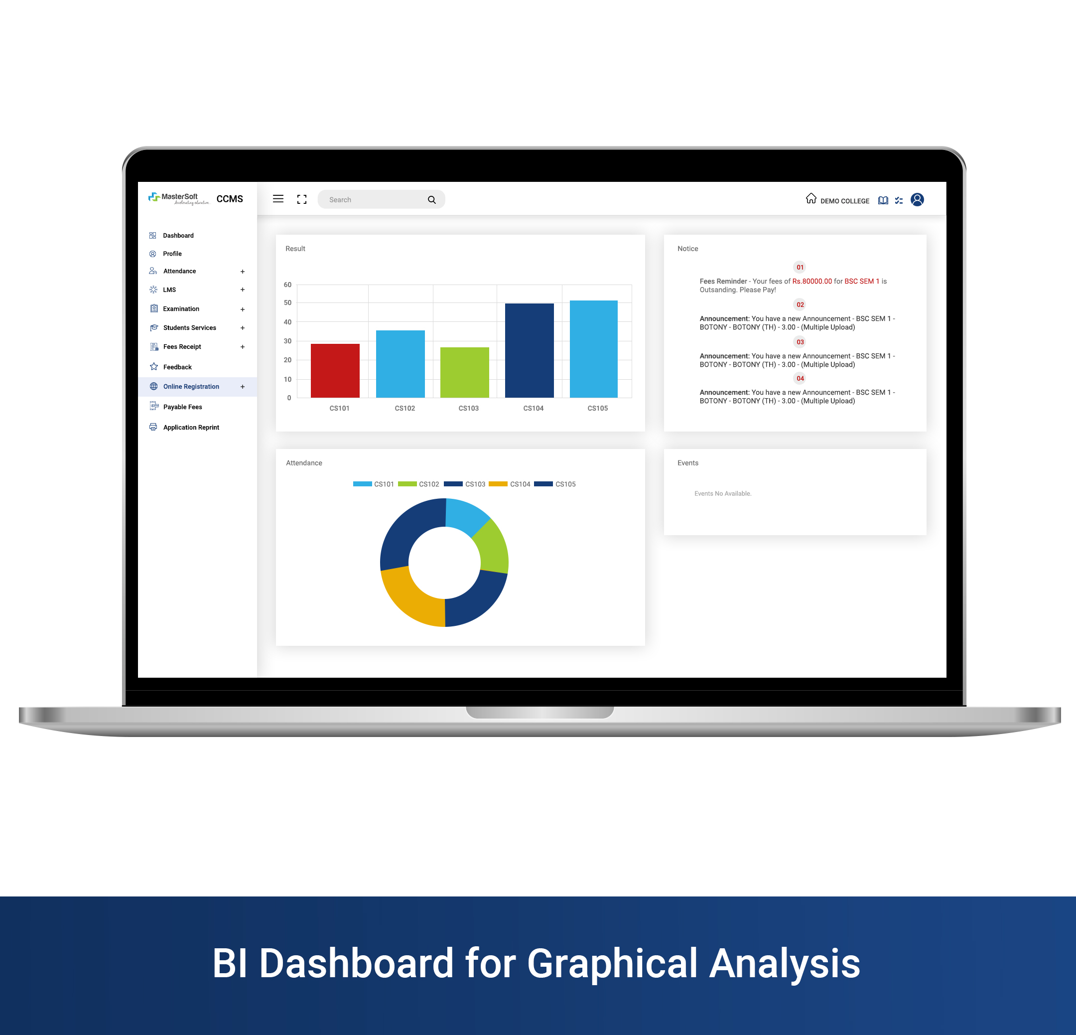 screenshot of MasterSoft CCMS